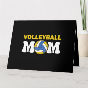Tarjeta Camiseta divertida para mamá de voleibol femenino 