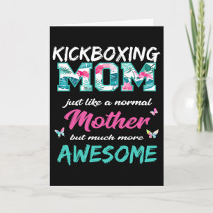 Tarjeta Camiseta divertida para mamá kickboxing Deportes M