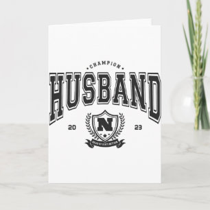 Tarjeta Camiseta divertida personalizada para marido campe