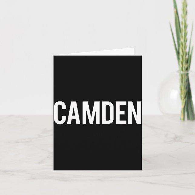 Tarjeta Camiseta divertida regalo para fanáticos de Camden (Anverso)