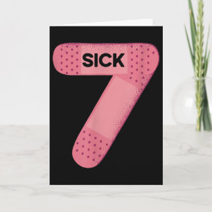 Tarjeta Camiseta divertida Sick Seven Meme con juego de pa