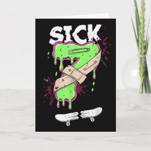 Tarjeta Camiseta divertida Sick Seven Meme con juego de pa