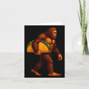 Tarjeta Camiseta Divertida Taco Sasquatch Pie Grande Me