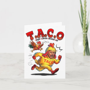 Tarjeta Camiseta Divertida Taco Trump Siempre se Echa para