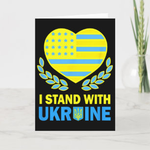 Tarjeta Camiseta Estados Unidos Apoya a Ucrania Bandera de