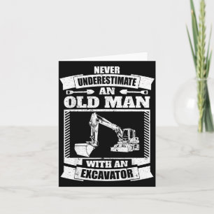 Tarjeta Camiseta Excavadora Graciosa Retroexcavadora