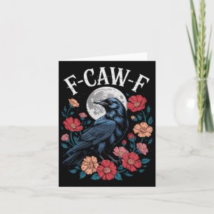 Tarjeta Camiseta F-caw-f Cuervo Camisa Cuervo Gótico Caw C