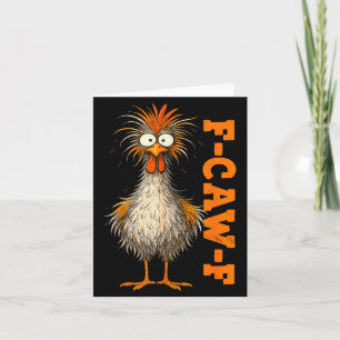 Tarjeta Camiseta F Caw F Pollo F-caw-f Meme Divertido Homb