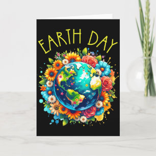 Tarjeta Camiseta Feliz Día de la Tierra Tierra Adorable co