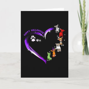 Tarjeta Camiseta Feliz Halloween Disfraz Chihuahua Perro D