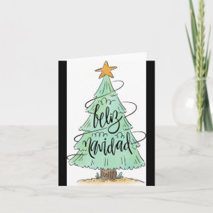 Tarjeta Camiseta Feliz Navidad árbol de Navidad