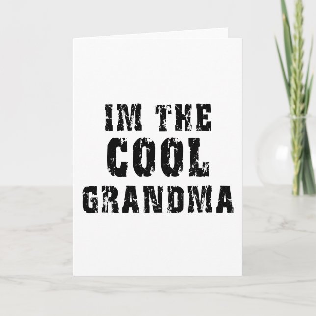 Tarjeta Camiseta fresca de la abuela (Anverso)