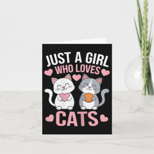 Tarjeta Camiseta Gatito Solo Una Chica Que Ama Gatos Gato
