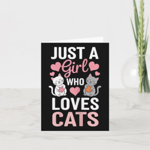 Tarjeta Camiseta Gatito Solo Una Chica Que Ama Gatos L