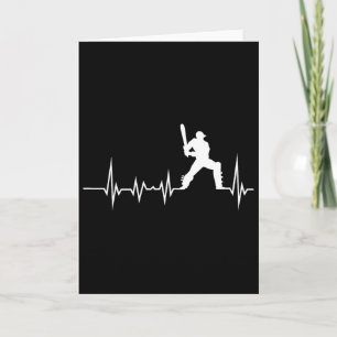 Tarjeta Camiseta gráfica de latido del corazón de cricket 