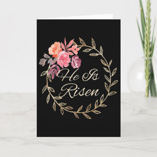 Tarjeta Camiseta He Is Risen T Religiosa Pascua Mujer He I