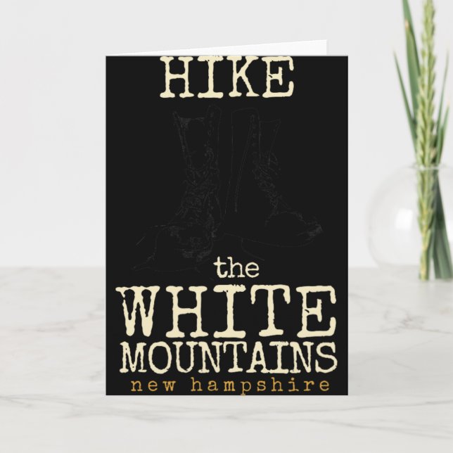 Tarjeta Camiseta Hike The White Mountains , New Hampshire  (Anverso)