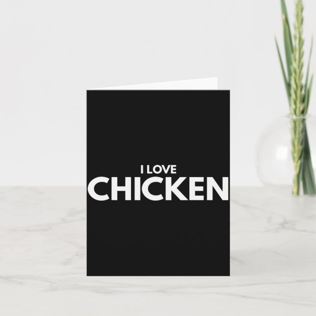 Tarjeta Camiseta I Love Chicken  (Anverso)