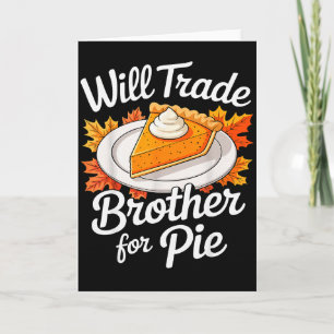 Tarjeta Camiseta Intercambiaré Hermano Por Tarta Niños Her