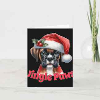 Tarjeta Camiseta Jingle Paws Y Alegría De Perro Boxer