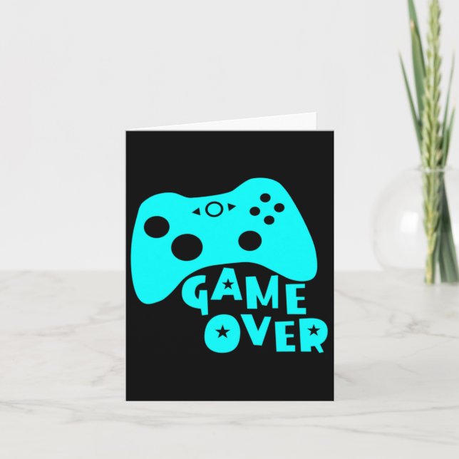 Tarjeta Camiseta Jugadores de Videojuego Game Over (Anverso)