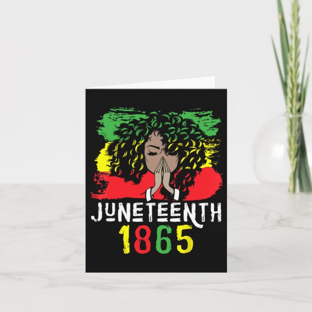 Tarjeta Camiseta Juneteenth 1865 Día de la Libertad Mujere (Anverso)