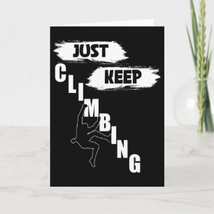Tarjeta Camiseta Just Keep Climbing, escalada S, solo sigu
