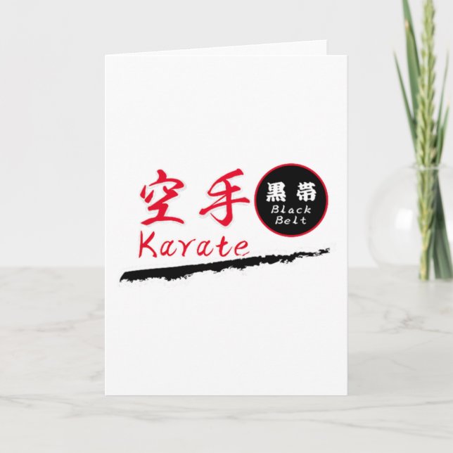 Tarjeta Camiseta Karate Cinturón Negro  (Anverso)
