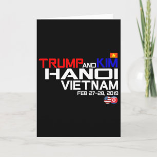 Tarjeta Camiseta Kim y Trump Cumbre de Vietnam