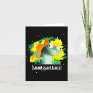 Tarjeta Camiseta Lagarto Lagarto Lagarto Divertido Animal