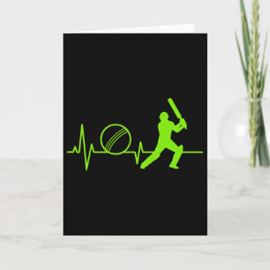 Tarjeta Camiseta Latido de Corazón de Cricket Pulso Tsman