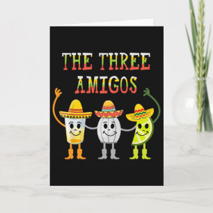 Tarjeta Camiseta Los Tres Amigos Tequila Sal Lima Cinco D