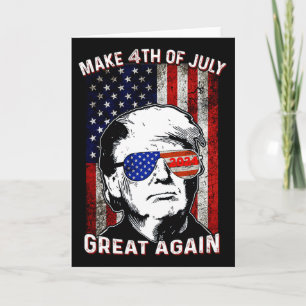 Tarjeta Camiseta Make 4th Of July Great Again Trump Camise
