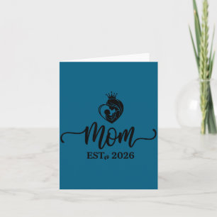 Tarjeta Camiseta Mamá Est 2026 Nuevas Mamás Papás Madre Co