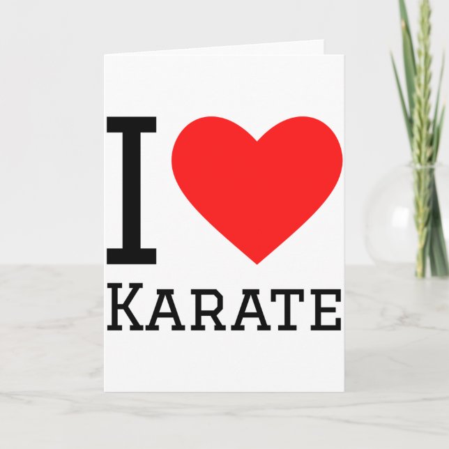 Tarjeta Camiseta Me Encanta el Karate  (Anverso)