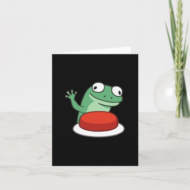 Tarjeta Camiseta meme de Lizard Button divertida.png (Anverso)
