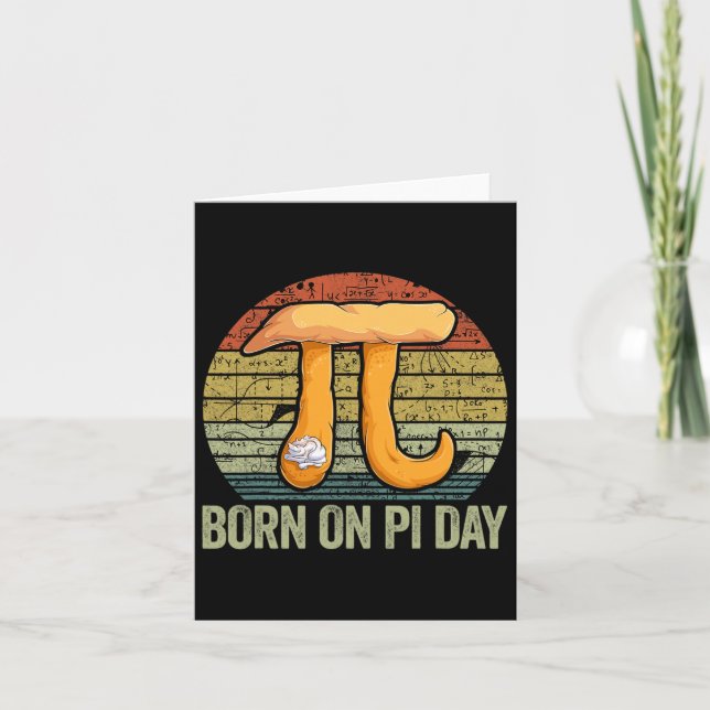 Tarjeta Camiseta Nacido El Día De Pi (Anverso)