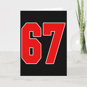 Tarjeta Camiseta Número 67 Rojo Grande #67 Uniforme Juego