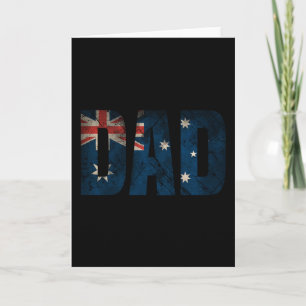 Tarjeta Camiseta Papá Bandera de Australia Día del Padre A