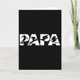Tarjeta Camiseta para hombre esquiador papá, divertido reg