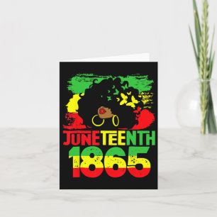 Tarjeta Camiseta para mujeres Juneteenth negra americana a