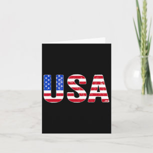 Tarjeta Camiseta Patriótica De La Bandera Americana Hombre
