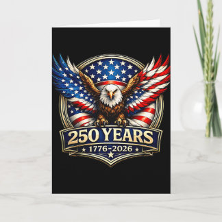 Tarjeta Camiseta Patriótica del Águila del 250 Aniversario