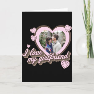 Tarjeta Camiseta personalizada con foto de 'Amo a mi novia