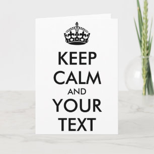Tarjeta Camiseta Personalizada Mantén La Calma Y Tu Texto