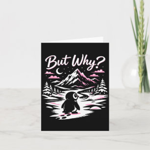 Tarjeta camiseta pingüino meme montañas caminata cita pero