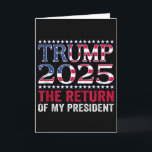 Tarjeta Camiseta Pro Trump 2024 El Regreso De Mi President<br><div class="desc">Camiseta Pro Trump 2024 El Regreso De Mi Presidente Trump 2025 Tanque</div>