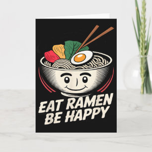 Tarjeta Camiseta Ramen Kawaii Divertido Gráfico Anime Japo