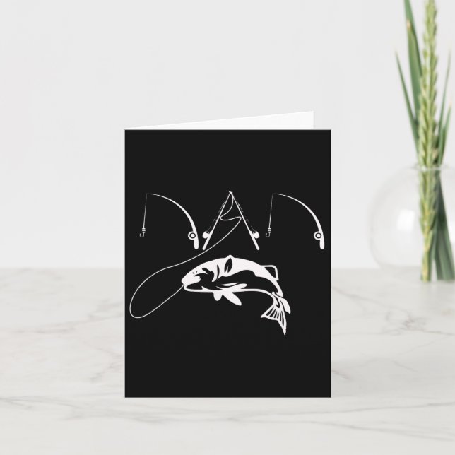 Tarjeta Camiseta Regalo Día del Padre Papá Pescador Pescad (Anverso)