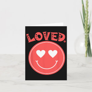 Tarjeta Camiseta Retro Cara Feliz Corazón Amado Sonrisa Ca